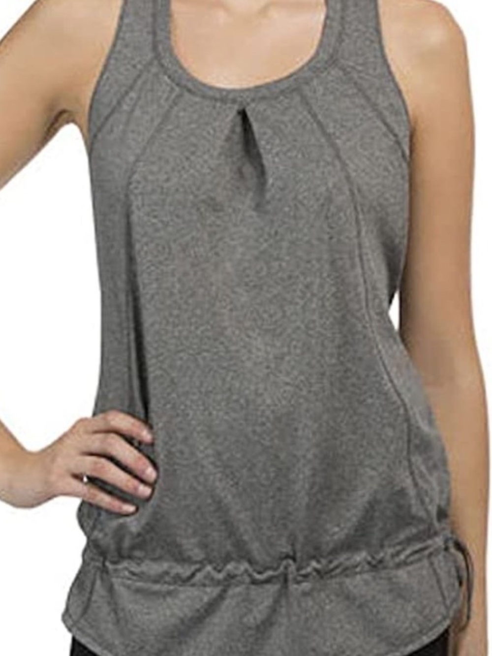 32 Degrees Cool Weatherproof Racerback Drawcord Top Size M Heather Grey